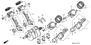 ST1100P Crank shaft / piston