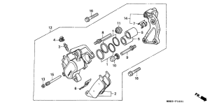 VT1100C Передний суппорт