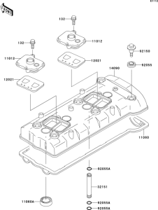 ZX750 Крышка головки цилиндров