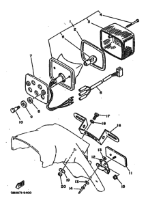 DT200R DT200RW Taillight unit ass`y