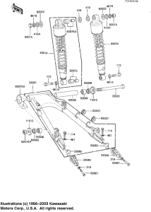 KZ1100 Swing arm / shock absorbers