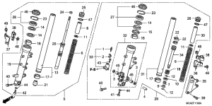 GL1800 (ABS) Вилка передней оси