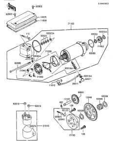 ZX750 Starter motor / starter clutch