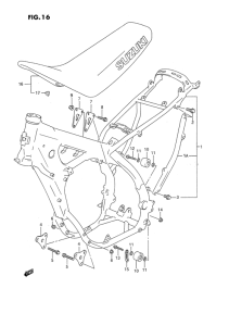 RM250 Frame - seat