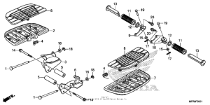 VT1300CT Подножки для ног