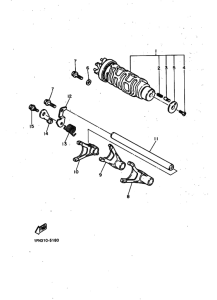 FZR750R Shift cam & fork