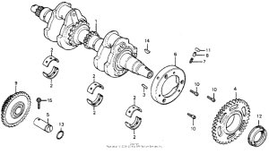 CB400 Коленвал