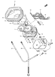 RG50 Спидометр-тахометр