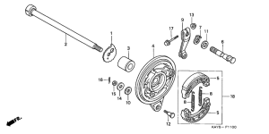 NX125 Задний тормоз