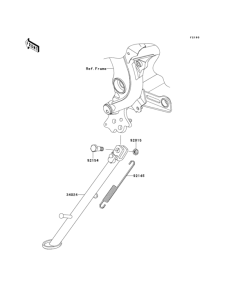 KLE650 Подножка