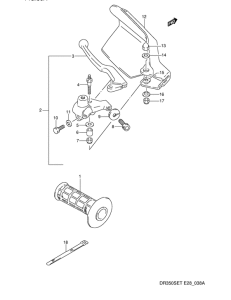DR350 Рычаг сцепления