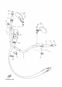 XV1900A Steering handle & cable