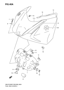 GSX-R1000 Топливный бак front cover