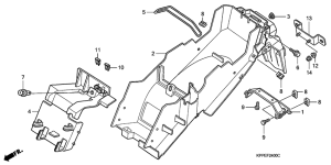 CBR125RS Заднее крыло