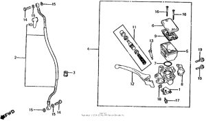 CX500 Fr. brake master cyl. 81-82