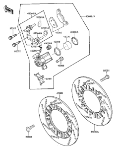 ZX600 Передний суппорт