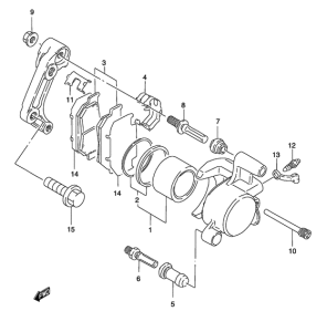 GZ250 Передний суппорт