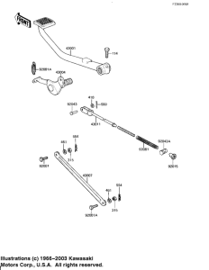 KZ650 Педаль тормоза