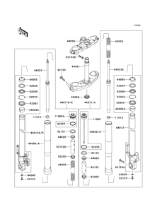 KLE650 Передняя вилка