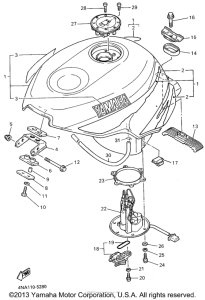 YZF600RG Топливный бак