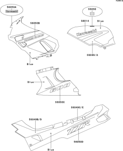 ZX600 Decal(blue / blue)