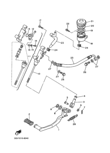 SRX400 Rr master cylinder assy