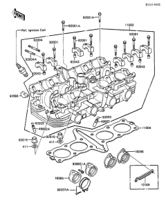 ZX750 Головка цилиндров