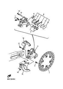 WR400F Задний суппорт