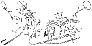 NX50 Handlebar + switch + cable