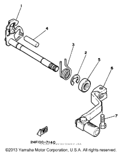 YZ80T (Motocross) Вал переключения