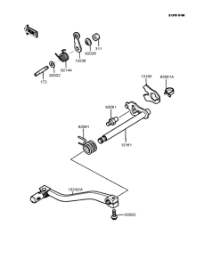 KMX125 Механизм переключения передач