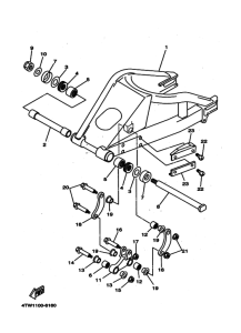TZ250 Задний рычаг и подвеска