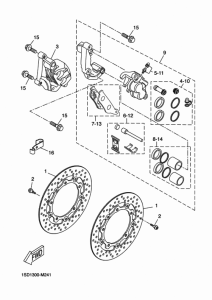 YP400RA Передний суппорт