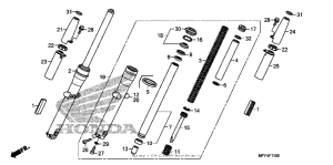 VT1300CT Передняя вилка