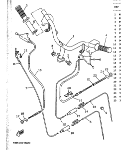 CW50 Steering handle. cable