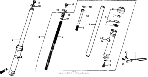 CT70 Передняя вилка