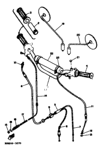 DT80MX Handlebar. cable