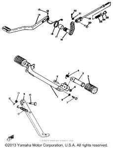 DT3 Stand foot rest brake pedal