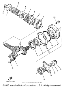 XJ650RJ Промежуточный ведущий вал