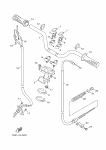 YW125Y Рулевой рычаг и кабель