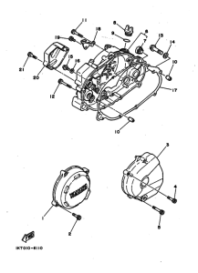 TZR250 Crankcase cover ass`y  (v