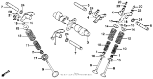 CM450 Распределительный вал и клапана