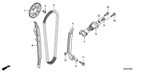  Цепь грм / натяжное устройство