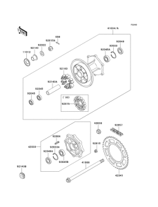  Задняя ступица колеса