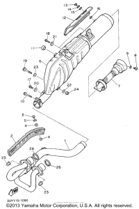 XT600EFC Выхлопная система