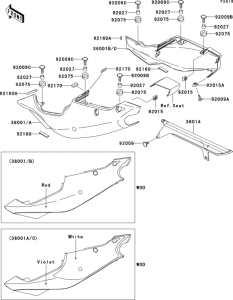 ZX750 Side covers / chain cover(zx750-p1)
