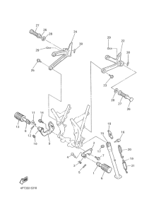 XT600E Stand. footrest