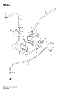 GS500 Адсорбер с активированным углем в сборе