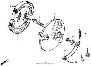 CR250R Передний тормоз