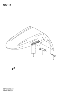 GSF650 (ABS) Переднее крыло